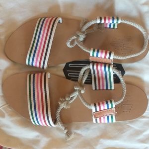 Charlotte Stone canvas rope tie sandals 41